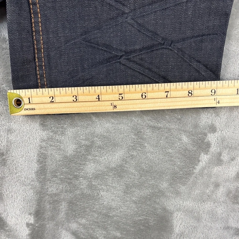 SYN Jeans Mens 34x32 Dark Wash Denim Streetwear Embroidered Straight Leg Pants